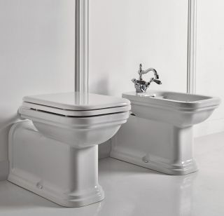 Биде напольное Kerasan Waldorf 4120K1bi/cr*1 белое